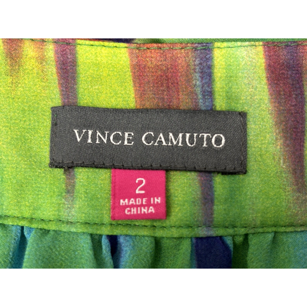 Vince Camuto Mirror Rainbow Maxi Skirt Size 2 Tie Dye Boho Festival - Picture 12 of 13